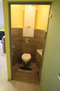 Koupelna v ubytování Centrum Lux Apartman