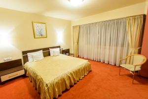 Un pat sau paturi într-o cameră la Hotel Severus