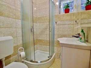 Koupelna v ubytování Apartments Fabijanić