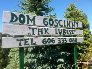 Certifikát, hodnocení, plakát nebo jiný dokument vystavený v ubytování Pokoje Goscinne "Tak Lubisz"