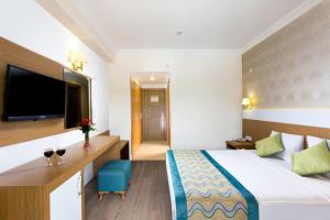 TV a/nebo společenská místnost v ubytování Kemer Dream Hotel