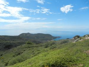 a view of the ocean from the hills at Castello 9 in Isola del Giglio