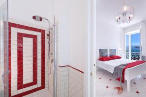 Cama ou camas em um quarto em Vista d'Amalfi