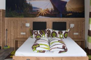 Letto o letti in una camera di Haus Moosbrugger