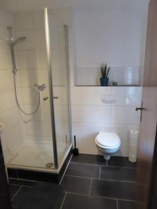 Koupelna v ubytování Ostseeferienwohnung Storchennest + 13 fotografií