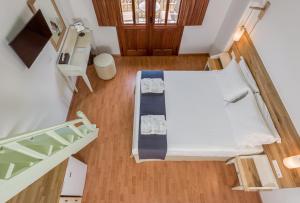 an overhead view of a room with a bed at Asymi Residences in Symi