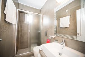 Koupelna v ubytování Hotel Spanelis