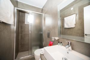 Koupelna v ubytování Hotel Spanelis