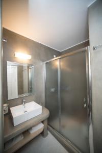 Koupelna v ubytování Hotel Spanelis
