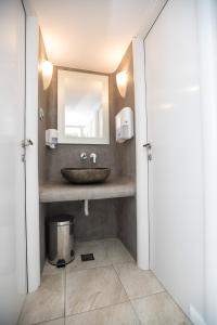 Koupelna v ubytování Hotel Spanelis