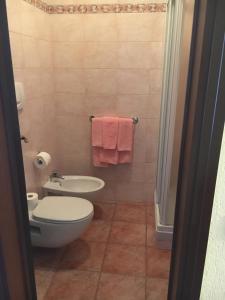 Koupelna v ubytování Albergo Valle d'Oro