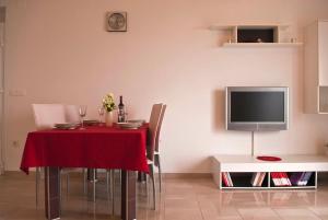 Televízia a/alebo spoločenská miestnosť v ubytovaní Apartment Suha