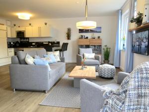 Kuchyň nebo kuchyňský kout v ubytování Ferienwohnung Sonnensegler