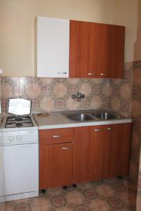 Kuchyň nebo kuchyňský kout v ubytování Apartments Alissa