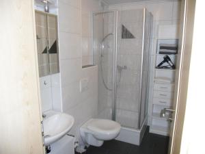 Koupelna v ubytování Ferienwohnung am Weinberg