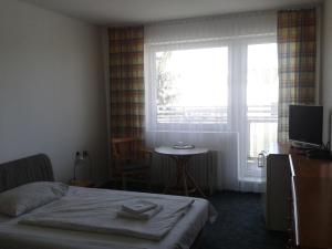 Postel nebo postele na pokoji v ubytování Hotel Slezan
