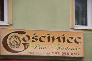 Certifikát, hodnocení, plakát nebo jiný dokument vystavený v ubytování Gościniec Pan Tadeusz