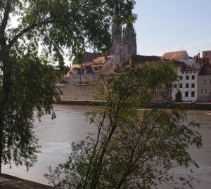 Výhled na řeku, která protéká v blízkosti hotelu