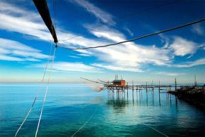 a view of a dock in the water at La casa di Michela in Termoli