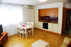 Kuchyň nebo kuchyňský kout v ubytování Bokun Apartments III
