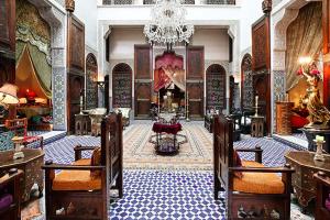 Posezení v ubytování Riad Arabesque & Spa