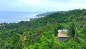 a house on a hill with palm trees and the ocean at COCOON Villa Lamai Koh Samui in Lamai
