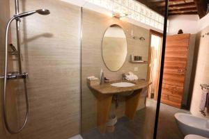 A bathroom at La Torretta Historical Home