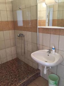 Kúpeľňa v ubytovaní Pálma Apartmanház Siófok