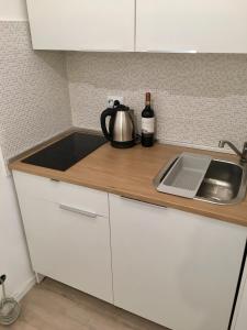 Kuchnia lub aneks kuchenny w obiekcie Bed & Bike Zagreb studio apartment