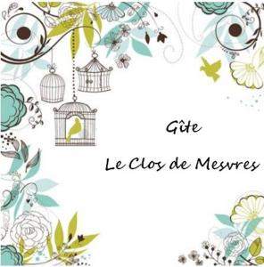 a card with birds in cages and flowers at Le Clos de Mesvres in Civray-de-Touraine