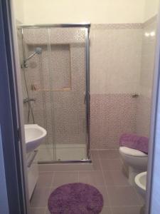 モルチャーノ・ディ・レウカにあるMonolocale del Salentoのバスルーム(シャワー、トイレ、シンク付)
