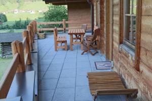 Balkón nebo terasa v ubytování Ferienhaus Stubaiblick