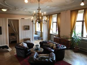 A seating area at Gamla Stan Simrishamn