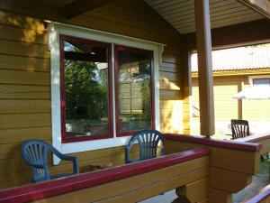 Patio nebo venkovní prostory v ubytování Chalets du Soleil
