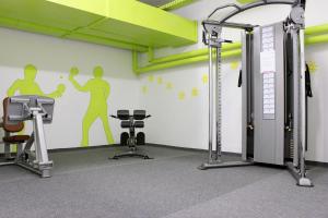 Fitness centrum a/nebo fitness zařízení v ubytování Aparthotel am Rennsteig