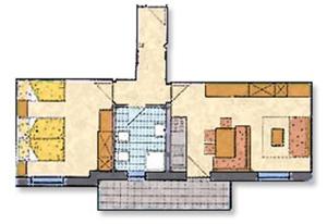 Půdorys ubytování Residence Sporting