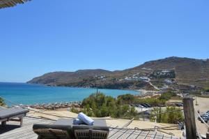 a view of a beach and the ocean at Sea Side Studios & Houses in Kalo Livadi