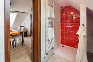 Koupelna v ubytování Apartmány Pod náměstím
