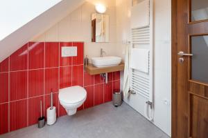 Koupelna v ubytování Apartmány Pod náměstím