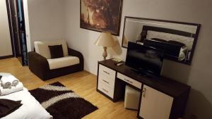 TV a/nebo společenská místnost v ubytování Hotel Livia