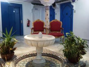Coin salon dans l'établissement Hotel Moroccan House Casablanca