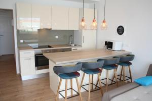 Kuchyň nebo kuchyňský kout v ubytování Apartment Skadenca
