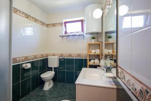 a bathroom with a toilet and a sink at Apartments Bo in Malinska