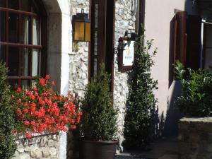 a building with flowers in front of a window at Besiberri in Arties
