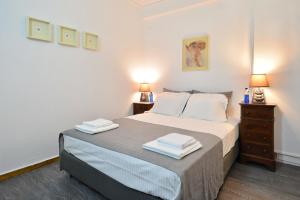 Posteľ alebo postele v izbe v ubytovaní Plaka Elegant Apartment