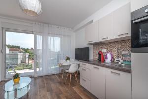 Kuchyň nebo kuchyňský kout v ubytování Apartments Radica