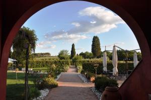 A garden outside Borgo San Giusto