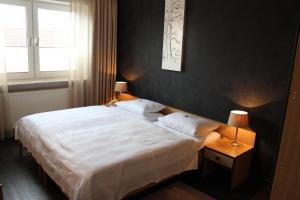 Postel nebo postele na pokoji v ubytování Osterberg - Restaurant und Hotel