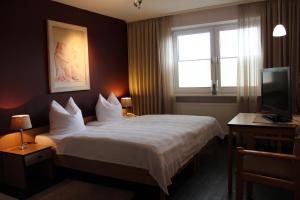 TV a/nebo společenská místnost v ubytování Osterberg - Restaurant und Hotel