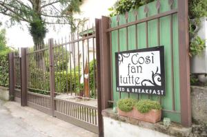 Certifikát, hodnocení, plakát nebo jiný dokument vystavený v ubytování B&B Cosi fan Tutte